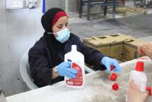 Halima is a former SMRC student who has been employed as a packaging worker at a local factory for cleaning products since summer 2020 